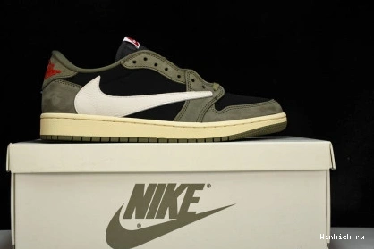 Air Travis 1 Low x OLIVE BLACK OG Scott Jordan 0707